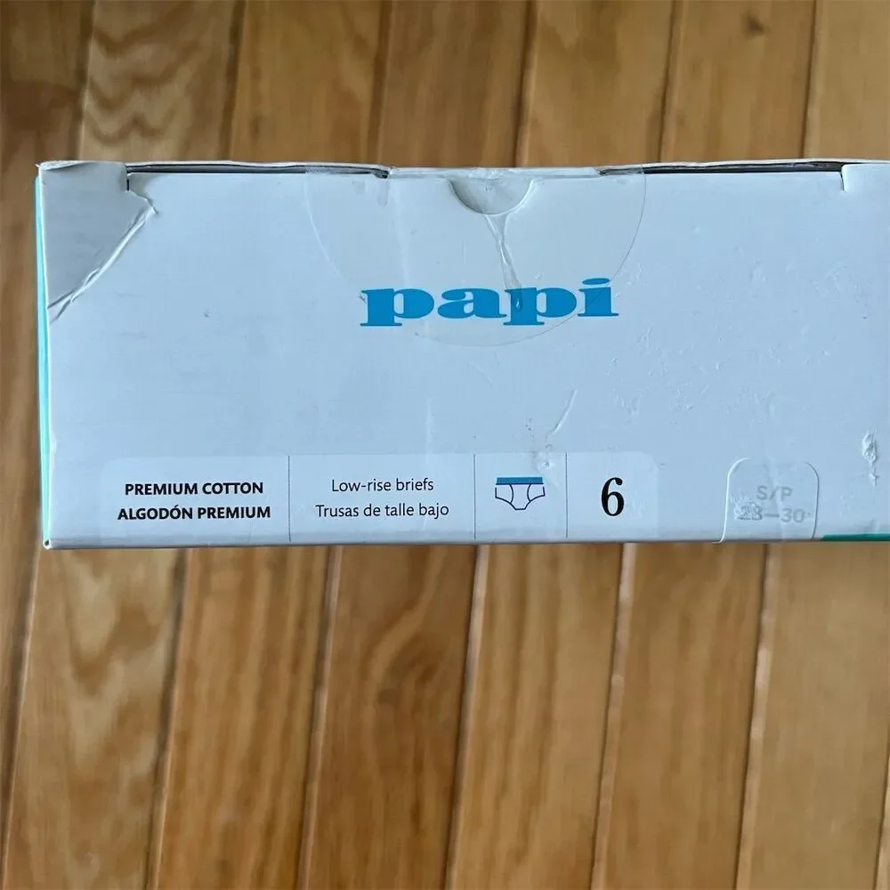 Papi Men's Cotton Low-Rise Briefs 6-Pack Multicolor Size Small